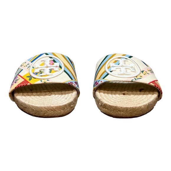 Tory Burch Benton Open Toe Espadrille Sandal Slides - Picture 3 of 9